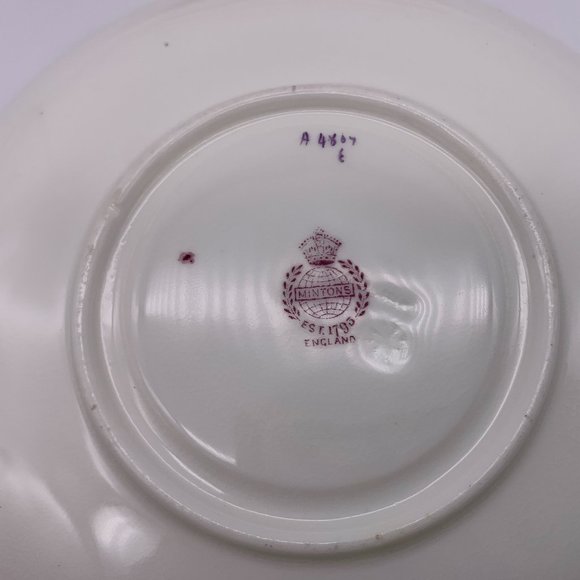 Mintons England Fine China Saucers Set of 5 - Picture 3 of 5